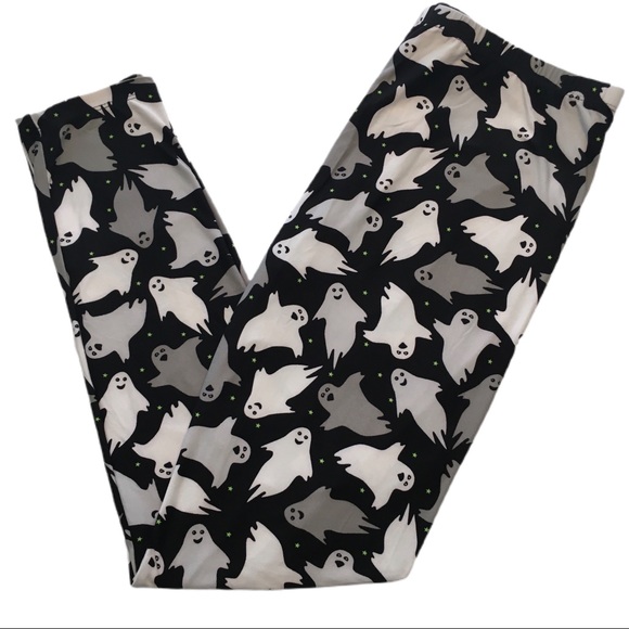 No Comment Pants - Cozy Ghost and Star Leggings L Black 1 Pair